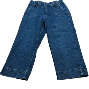 St. John Sport Cropped Jean Pants Cotton Blend Size 2